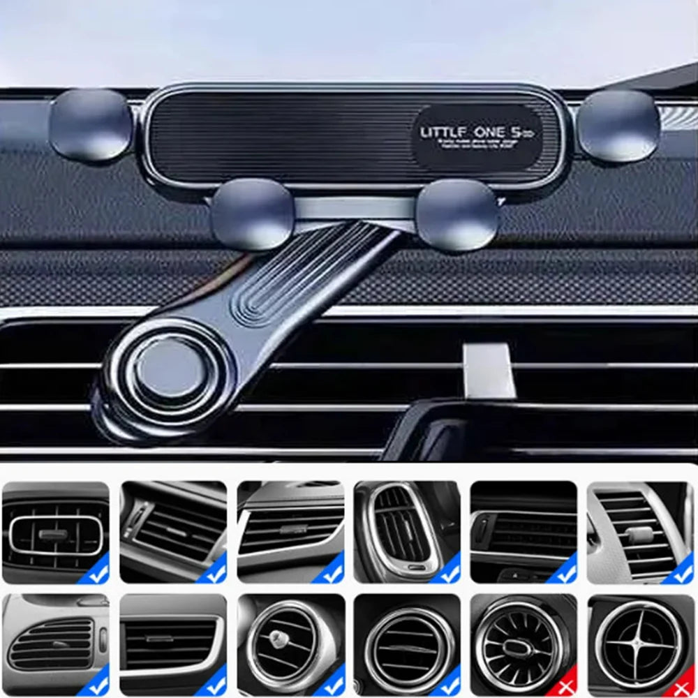 Universal Car Phone Holder with Ventilation Hook for 360 Degree Rotation Installation Anti Shake Supports All Phone Xiaomi