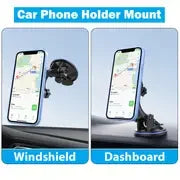 Universal Phone Holder 360° Rotatable — Car Dashboard, Windshield, Bike & Motorcycle Handlebar Mount