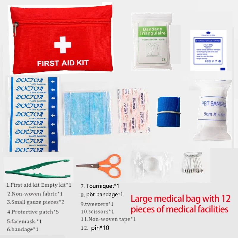 Advanced First Aid Kit — 22-Piece Emergency Survival Kit for Families & Outdoors