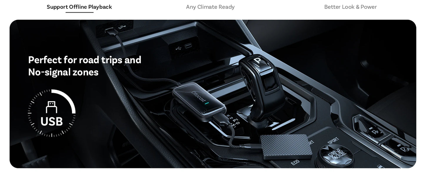 OTTOCAST Play2Video Ultra Wireless CarPlay AI Box Video Streaming for Car YouTube Netflix IPTV Plug&Play for Factory Wired CarPl