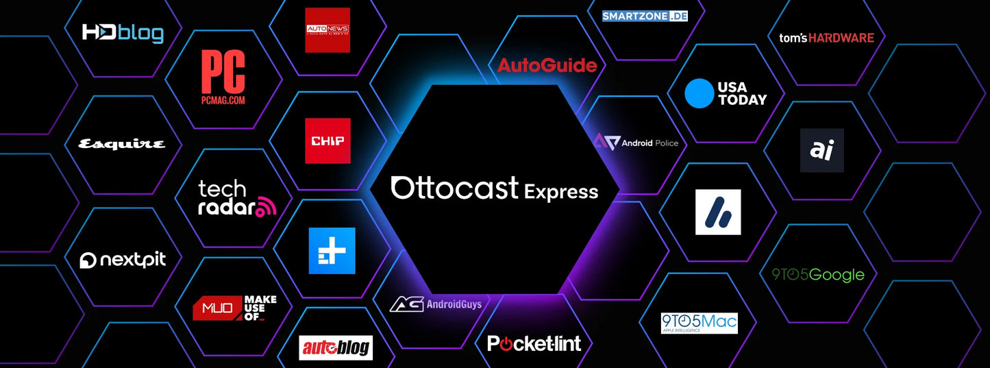 OTTOCAST Play2Video Ultra Wireless CarPlay AI Box Video Streaming for Car YouTube Netflix IPTV Plug&Play for Factory Wired CarPl