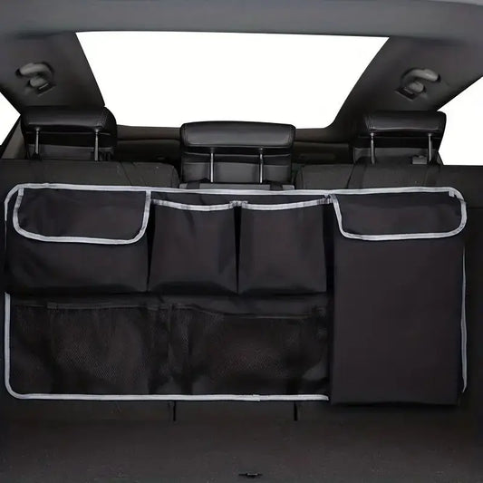 1pc Car Organizer Trunk Storage Bag Multi-Functional Car Trunk Organizer, Back Seat Storage Bag with 3 Straps for SUV for MPV